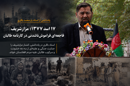 ۱۷ اسد ۱۳۷۷؛ باقری از مزارشریف تا تداوم سرکوب طالبان می‌گوید
